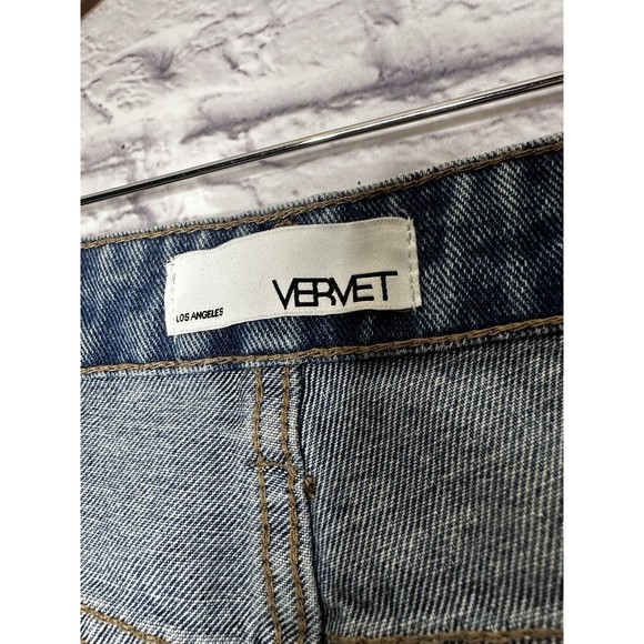 Vervet Frayed Hem Blue Distressed Medium Wash Jeans Women’s Size 25 Style‎ VT705 - Picture 4 of 7